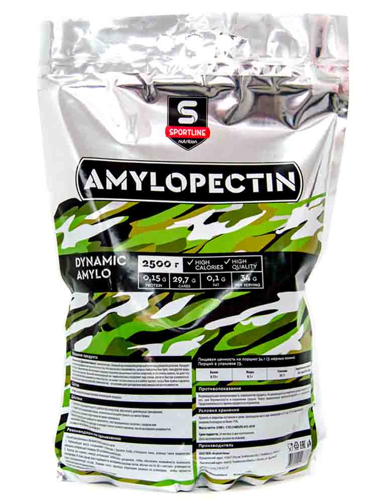 Изотоники и углеводы Sportline Nutrition Amylopectin 1000 гр.