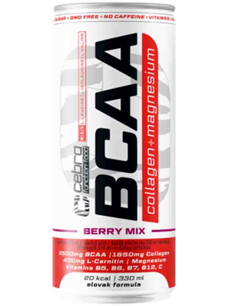 

BCAA CEBRA BCAA Collagen+Mg 330 мл. ягодный