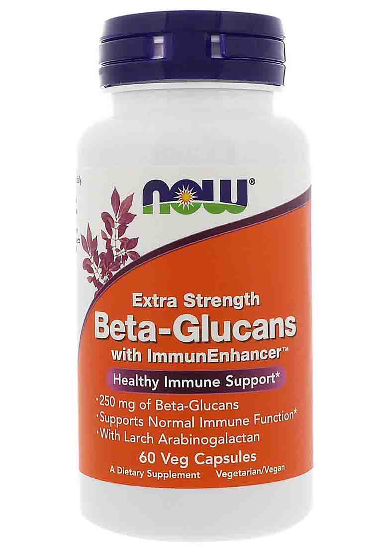 

Препараты для здоровья NOW Beta-Glucans with ImmunEnhacer Extra Strength 60 капс.