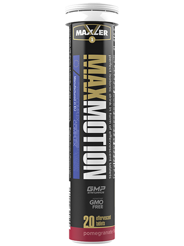 Изотоники и углеводы Maxler (Макслер) Max Motion Effervescent Tabs 20 табл. гранат