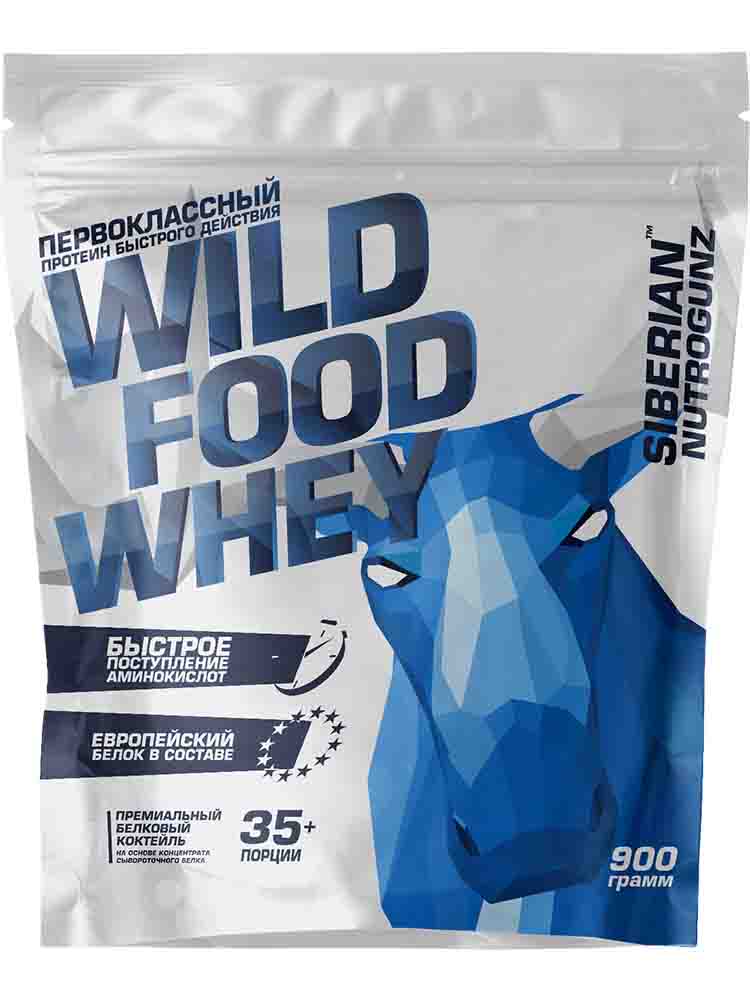 Протеины Siberian Nutrogunz Wild Food Whey 900 гр. ванильный пломбир