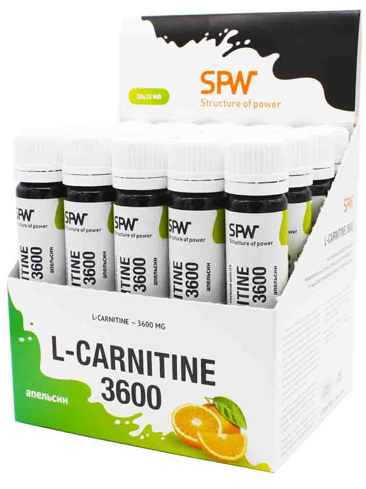 Л-карнитин SPW L-Carnitine 3600 20 х 25 мл. апельсин
