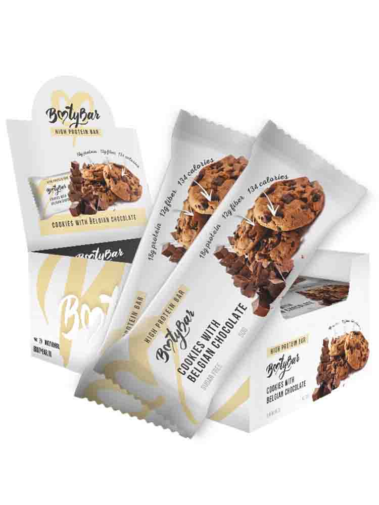 Протеиновые батончики BootyBar HIGH PROTEIN BAR 50 гр. печенье с бельгийским шоколадом