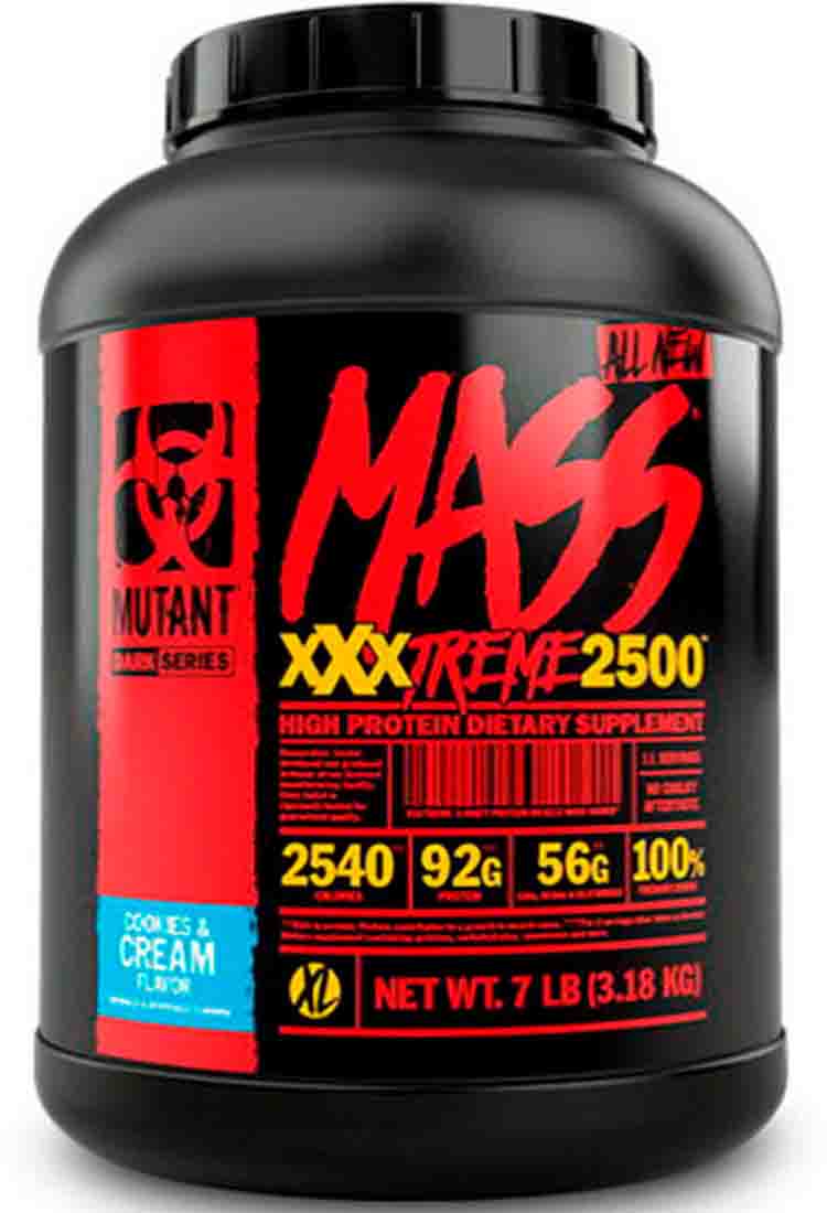 Гейнеры Mutant Mass Xxxtreme 3180 гр. ваниль