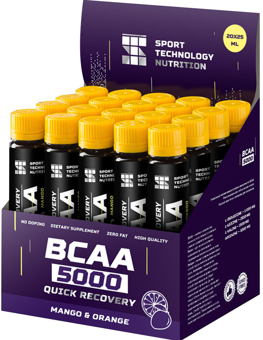 

BCAA SPORTTECH ВСАА 5000 20 х 25 мл. манго-апельсин