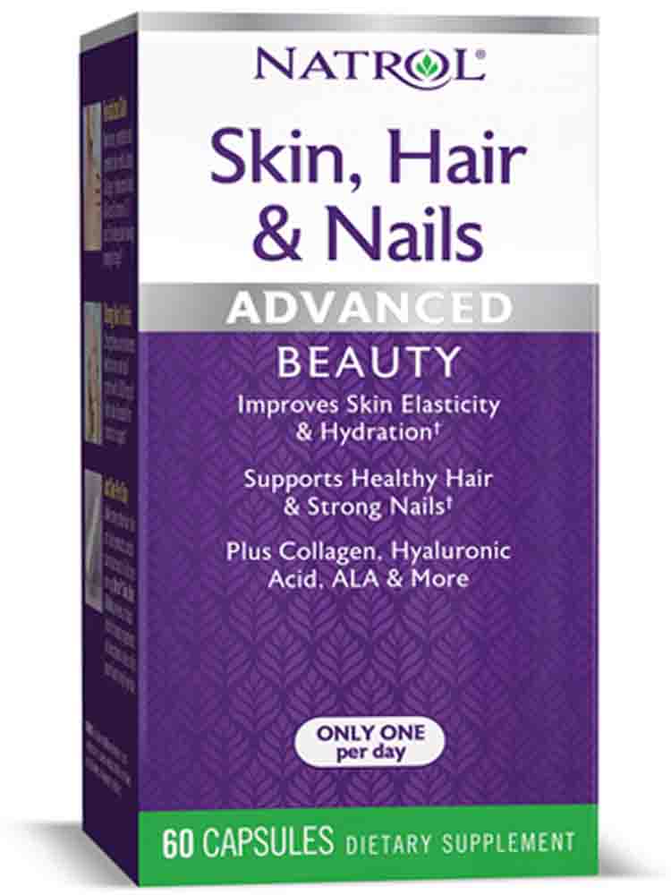 Витаминные комплексы Natrol Skin Hair Nails w/ Lutein 60 капс.