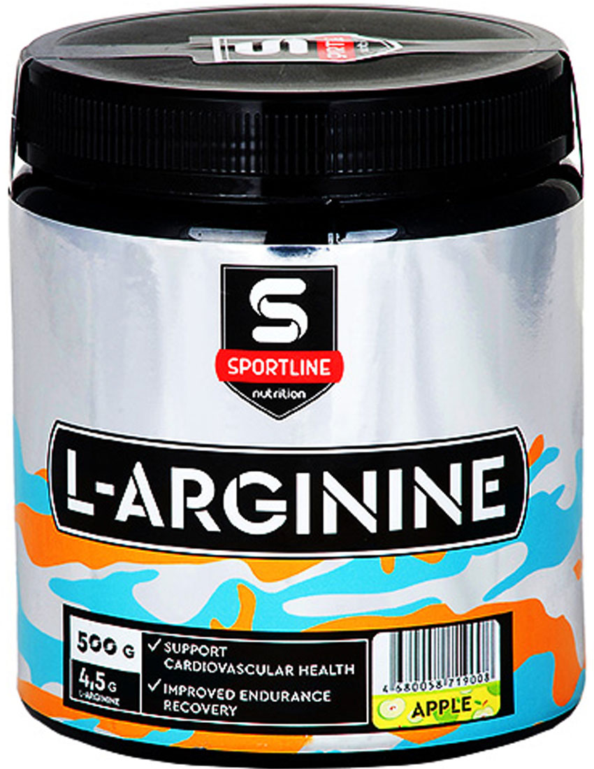 Донаторы азота Sportline Nutrition L-Arginine 500 гр. яблоко