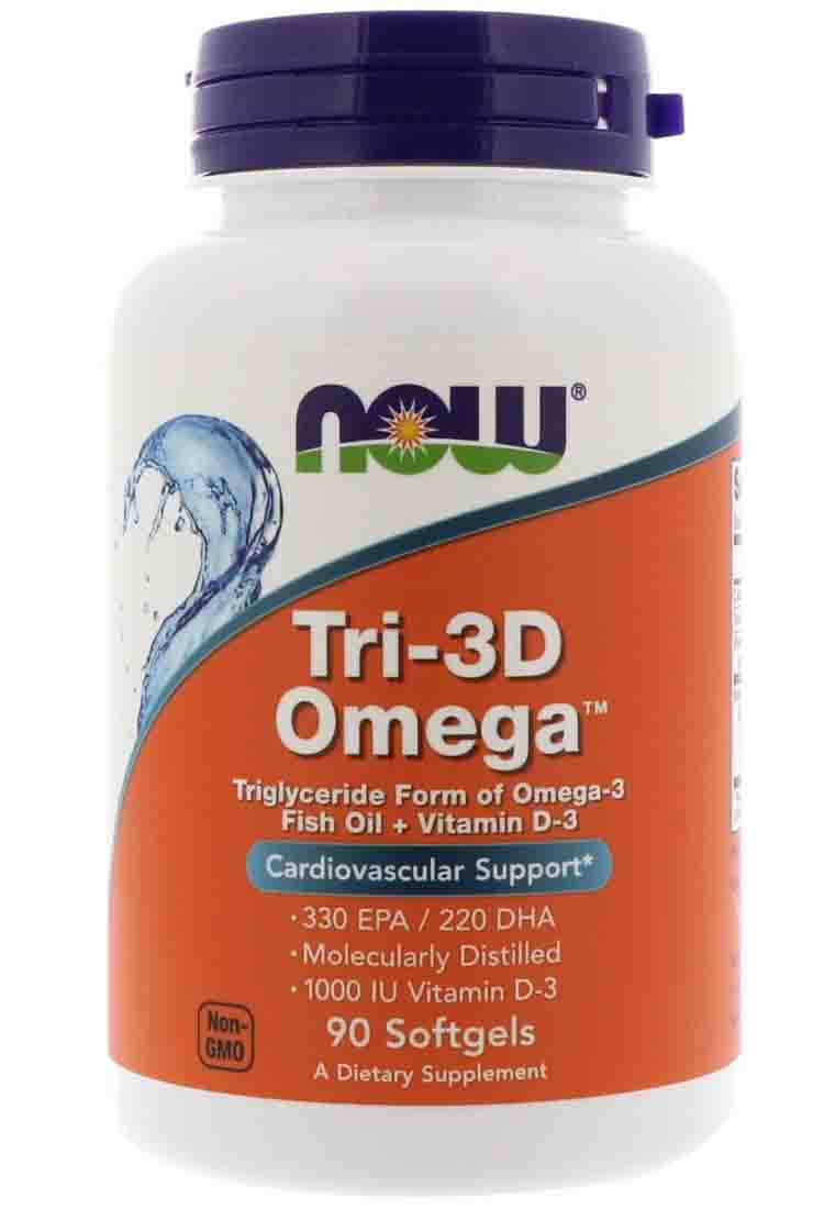 

Жирные кислоты NOW NOW TRI-3D OMEGA 90 гел.капс.