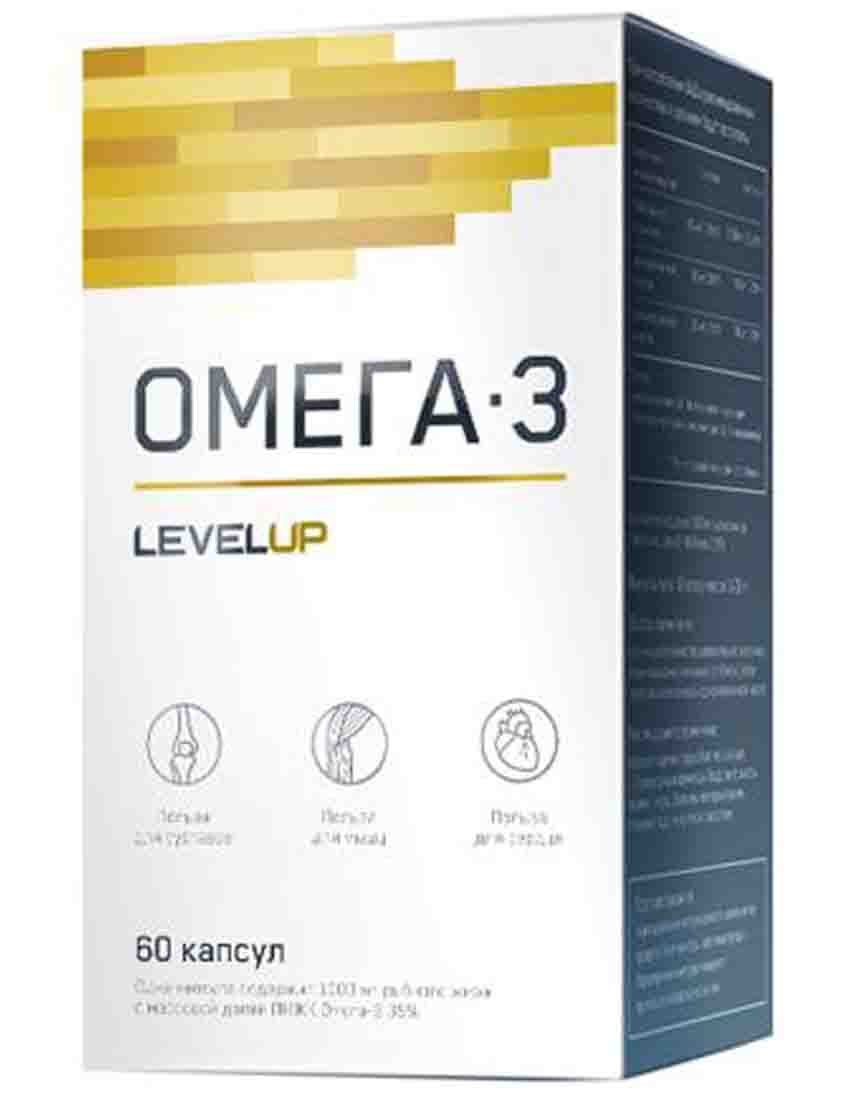 

Жирные кислоты LevelUP Omega-3 35% 60 капс.