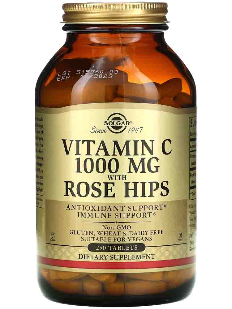 Отдельные витамины Solgar Vitamin C 1000 mg with Rose Hips 100 капс.