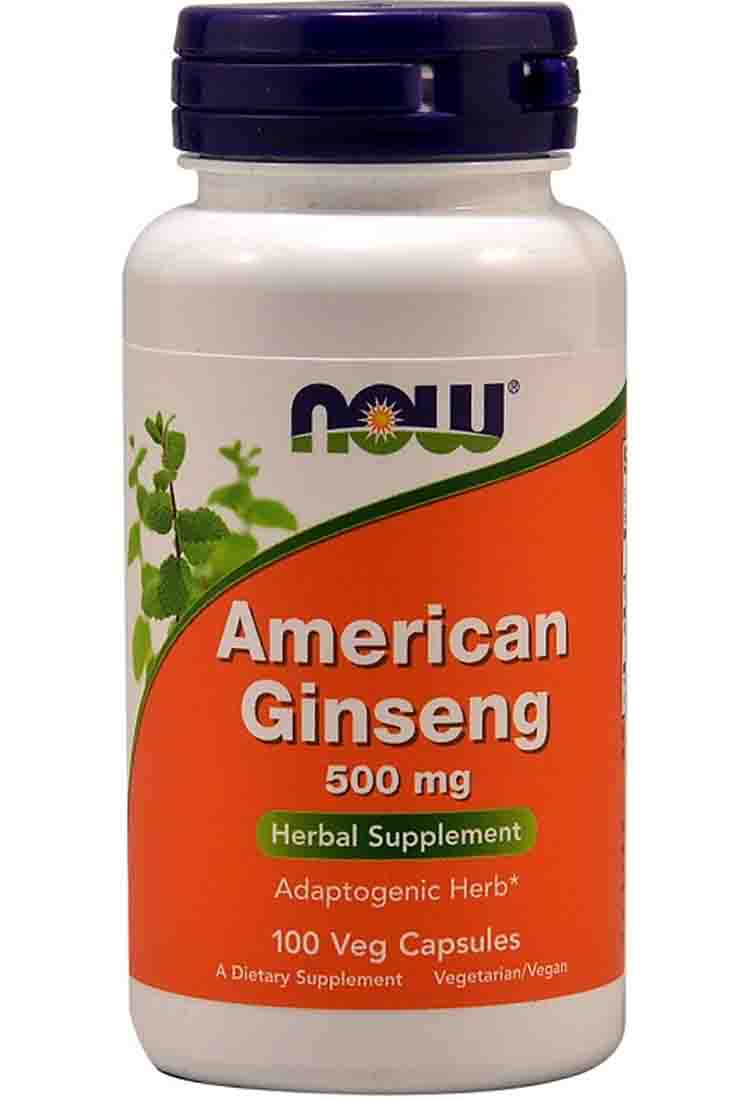 Препараты для здоровья NOW American Ginseng 500 мг 100 капс.
