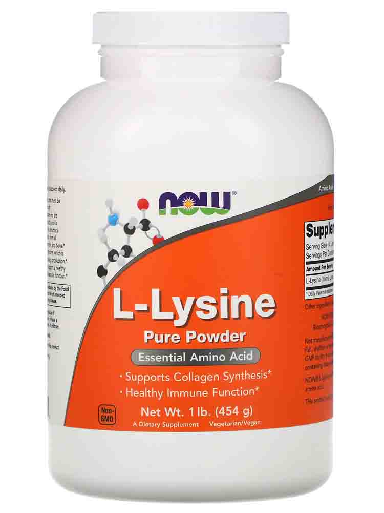 

Отдельные аминокислоты NOW L-Lysine Pure powder 454 гр.