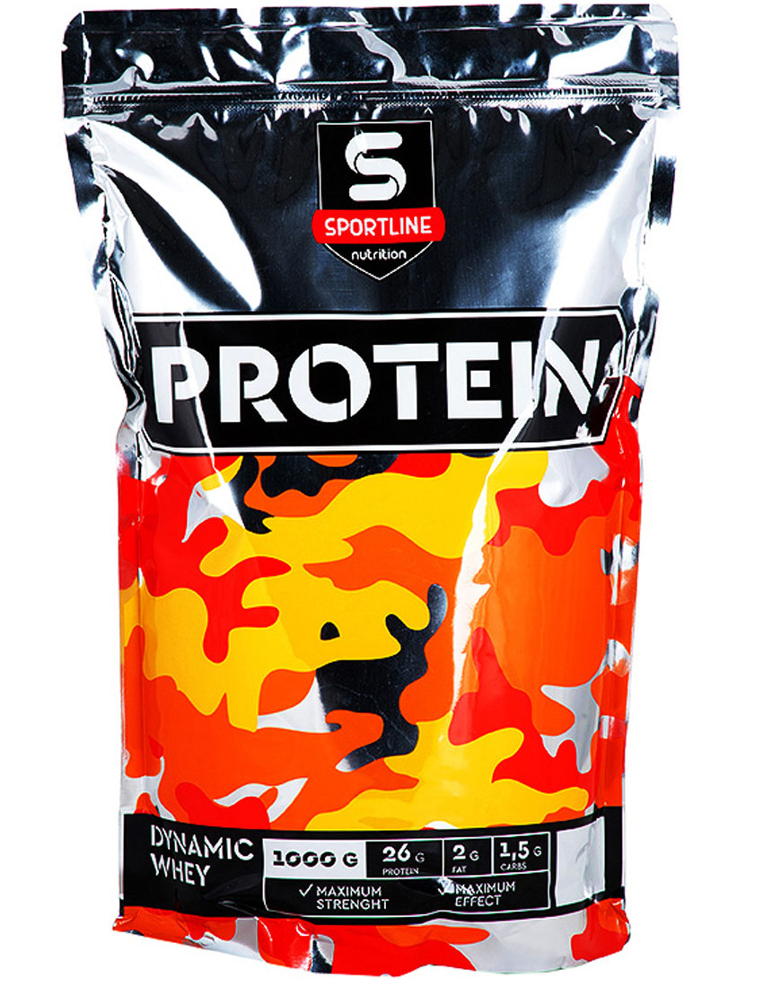 

Протеины Sportline Nutrition Dynamic Whey Protein 1000 гр. клубника
