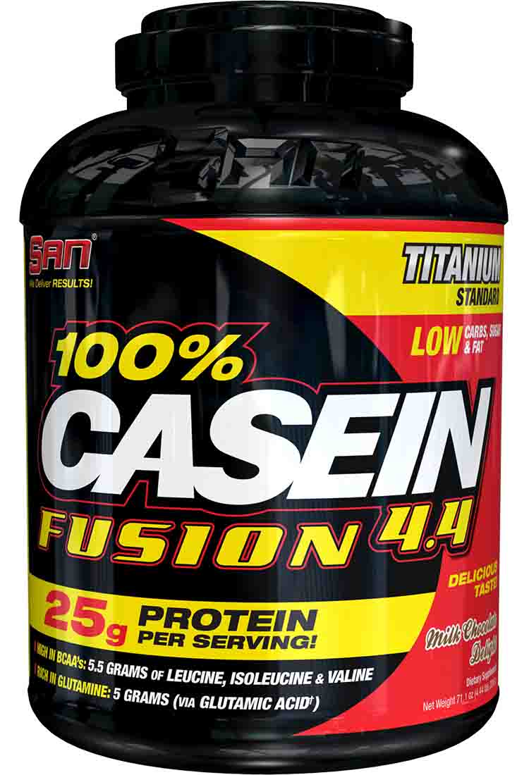 Протеины SAN 100% Casein Fusion 1982 гр. шоколадное наслаждение