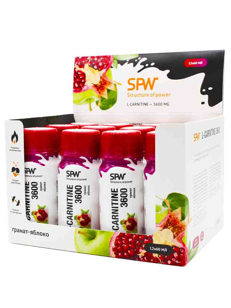 Л-карнитин SPW SPW L-Carnitine 3600 Shot 60 мл. гранат-яблоко