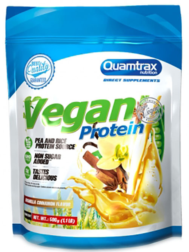 

Протеины Quamtrax Vegan Protein 500 гр. ваниль-корица