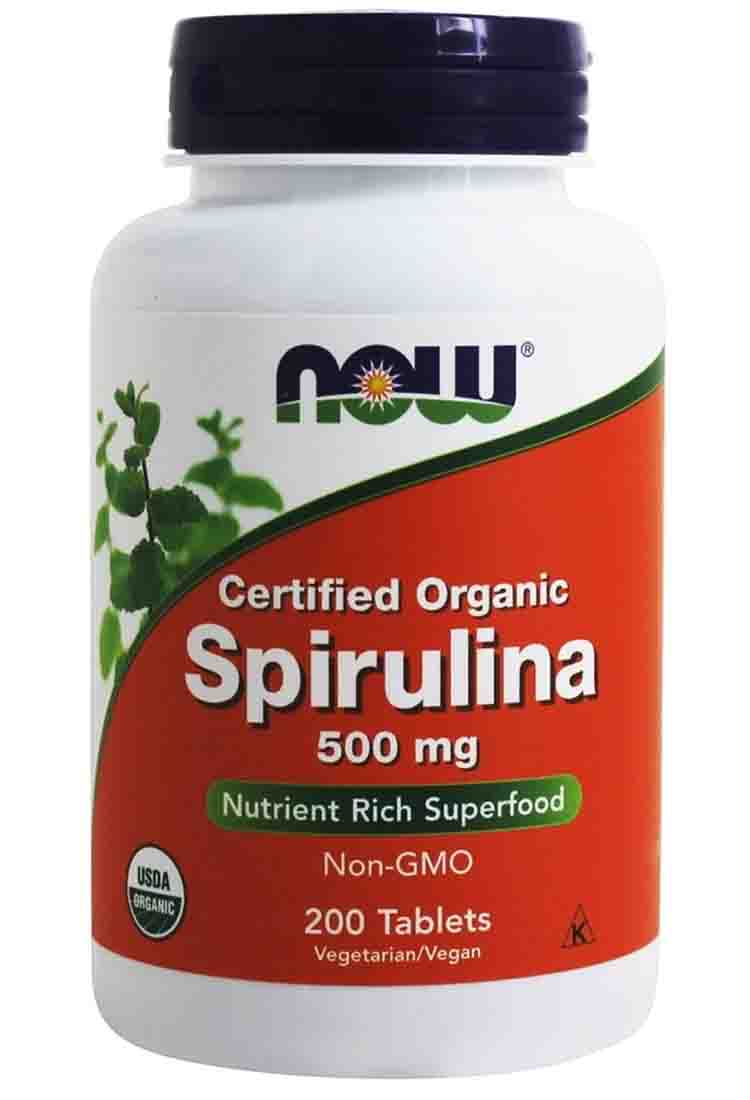 

Антиоксиданты NOW Spirulina 500 mg 100 табл
