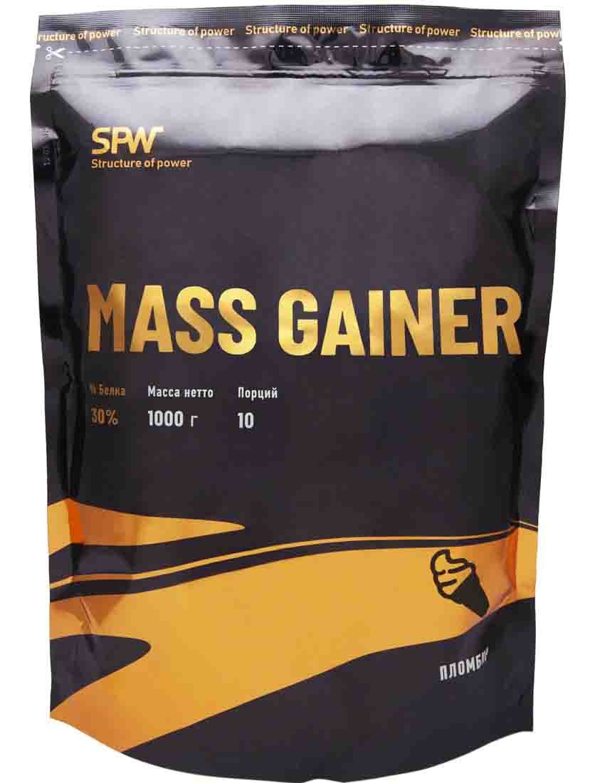 Гейнеры SPW Mass Gainer 30% 1000 гр. банан