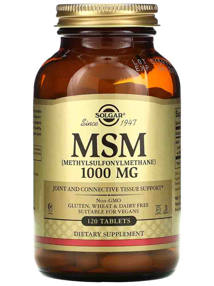 Витамины и БАДы для суставов Solgar MSM 1000 60 табл.