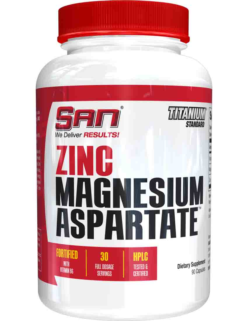 Повышение тестостерона, либидо и гормона роста SAN Zinc Magnesium Aspartate 90 капс.
