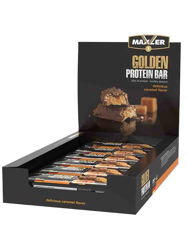 Протеиновые батончики Maxler Golden Bar 60 гр. карамель