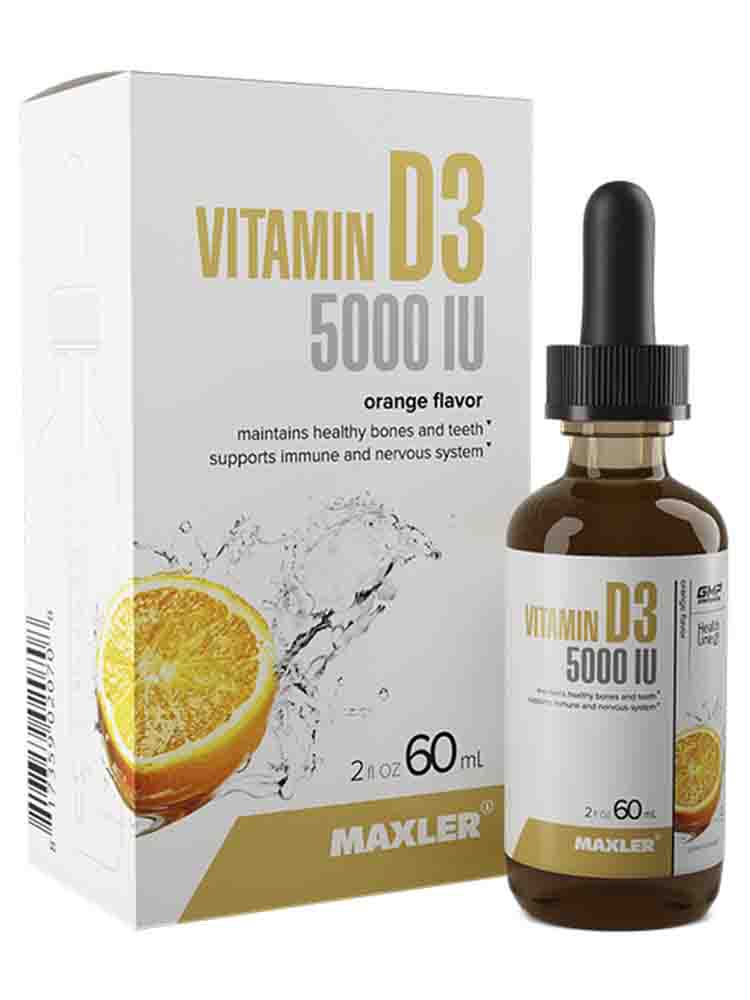Отдельные витамины Maxler (Макслер) Vitamin D3 5000 IU 60 мл. апельсин