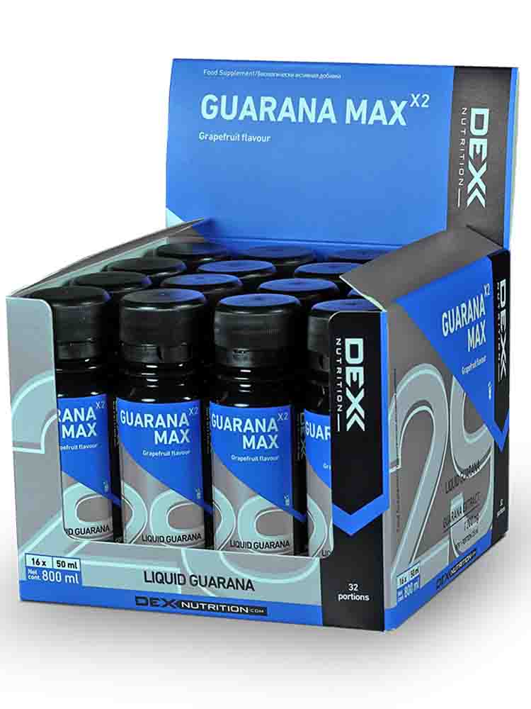 Энергетики DEX Nutrition Guarana Max Box 16 х 50 мл. грейпфрут