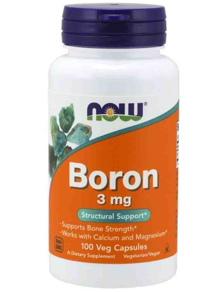 

Минералы NOW Boron 3 mg 100 капс.