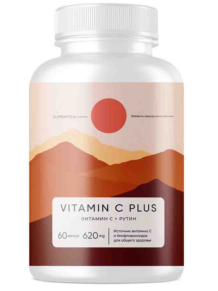 Отдельные витамины Elementica Vitamin C + Rutin 60 капс.