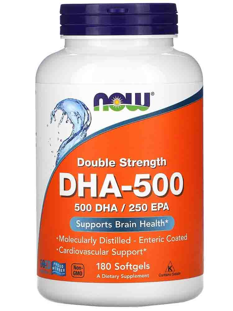 

Жирные кислоты NOW DHA-500 mg 90 гел.капс.