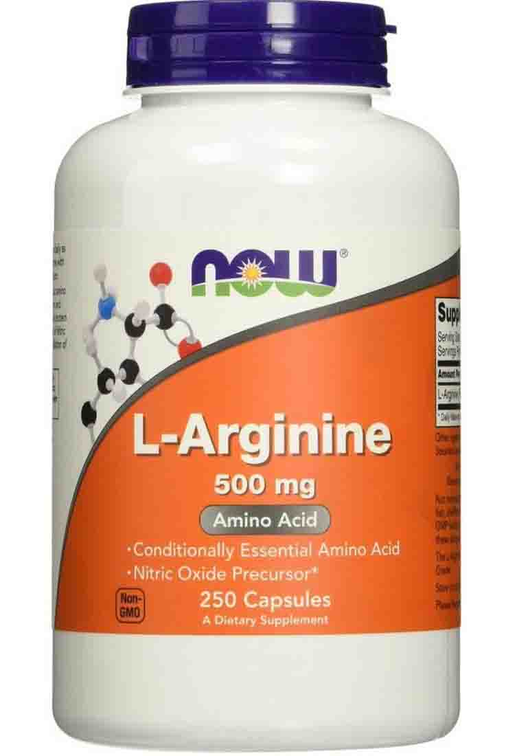 Донаторы азота NOW L-Arginine 500 мг 100 капс.