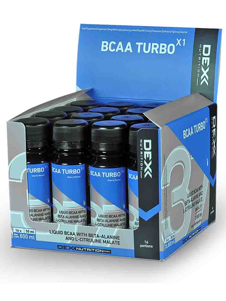 BCAA DEX Nutrition BCAA Turbo Box 50 мл. вишня