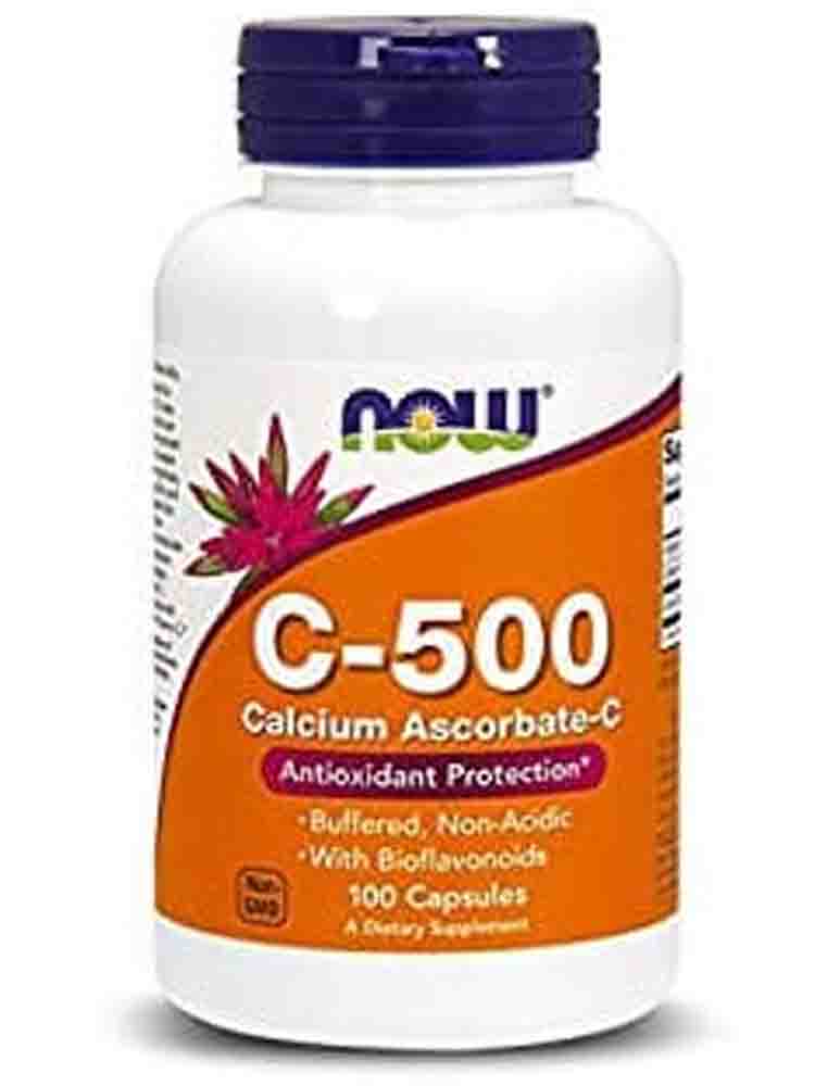 Отдельные витамины NOW Vitamin C-500 Сalcium Ascorbate 100 вег. капс.
