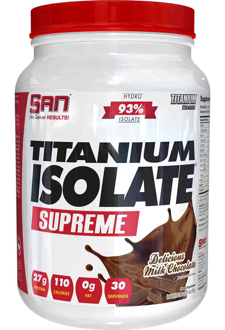 Протеины SAN Titanium Isolate Supreme 908 гр. клубничный йогурт