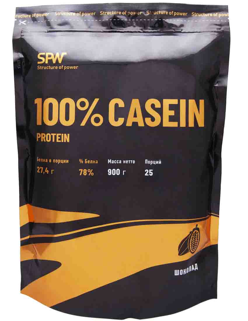 Протеины SPW 100% Casein 900 гр. банан