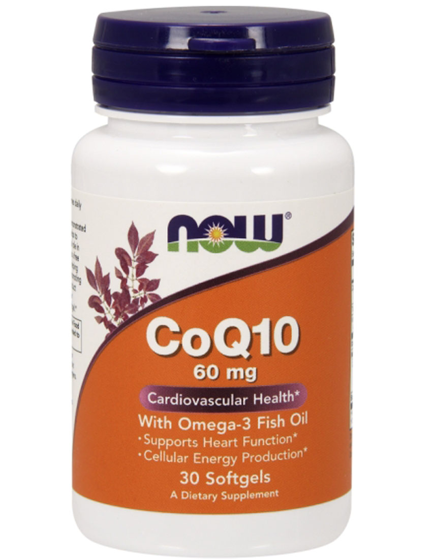 

Биодобавки NOW CoQ10 60 mg with Omega-3 60 гел.капс.