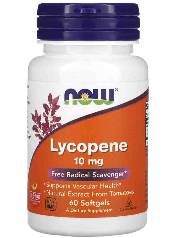 

Биодобавки NOW Lycopen 10 мг 60 гел.капс.