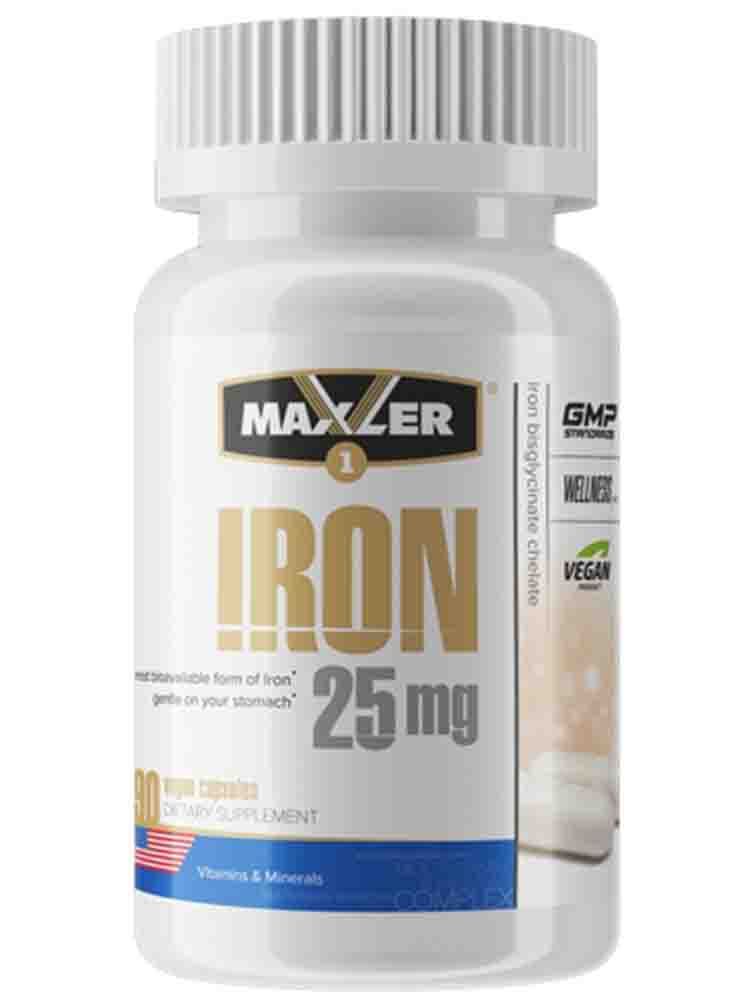 

Минералы Maxler (Макслер) Iron 25 мг 90 вег.капс.