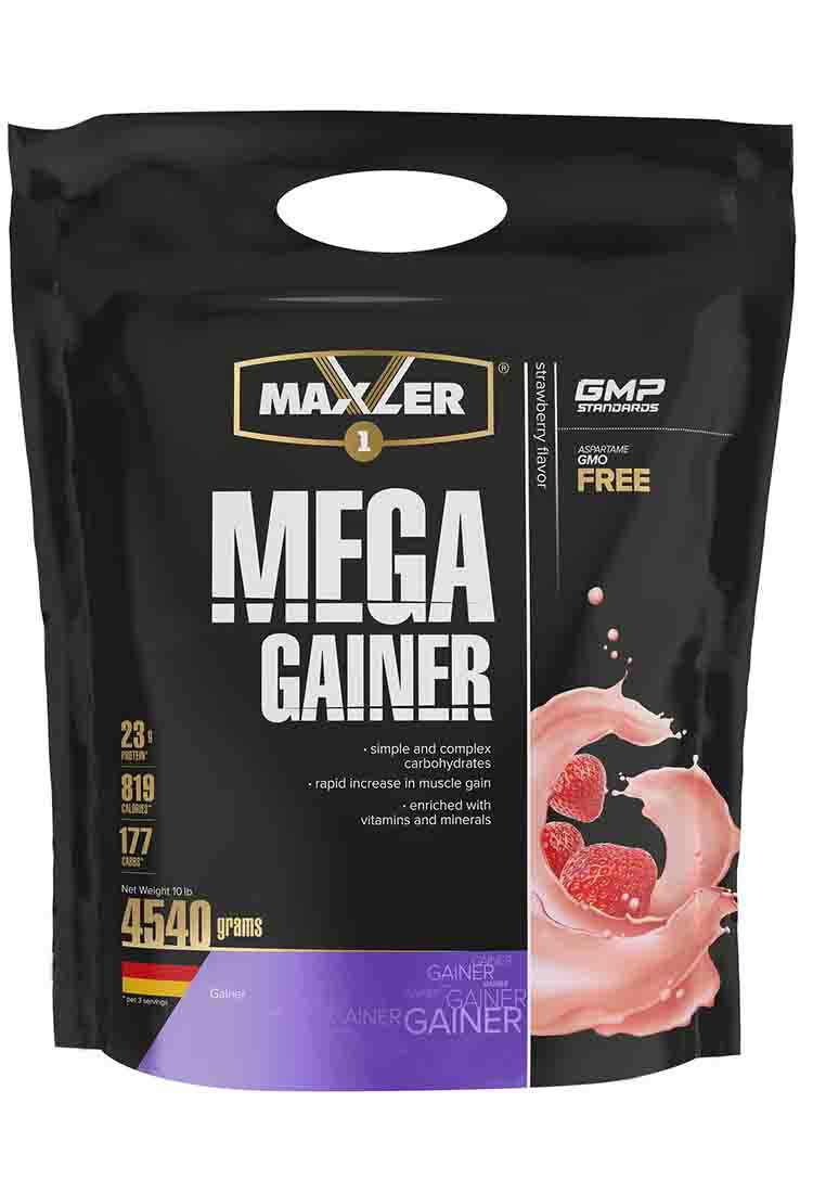 Гейнеры Maxler (Макслер) Mega Gainer 4540 гр. клубника