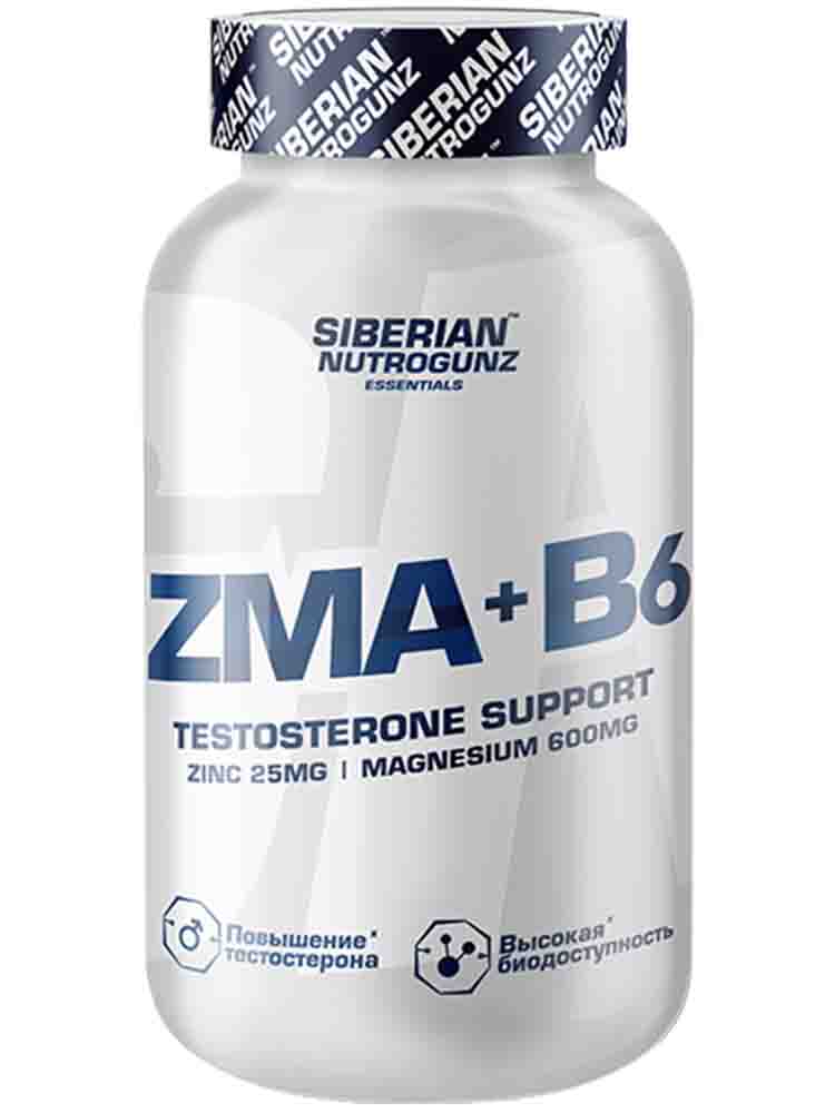 Повышение тестостерона, либидо и гормона роста Siberian Nutrogunz ZMA + B6 30 капс.