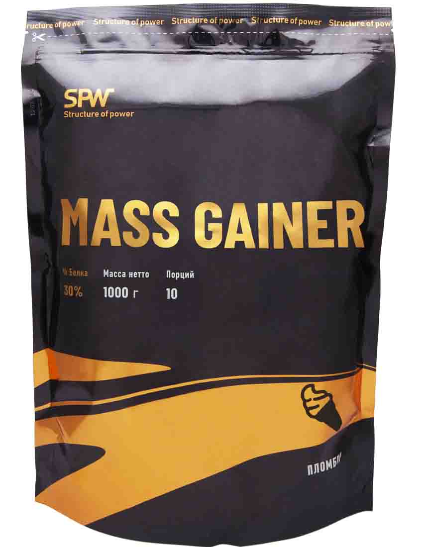 Гейнеры SPW Mass Gainer 30% 1000 гр. шоколад