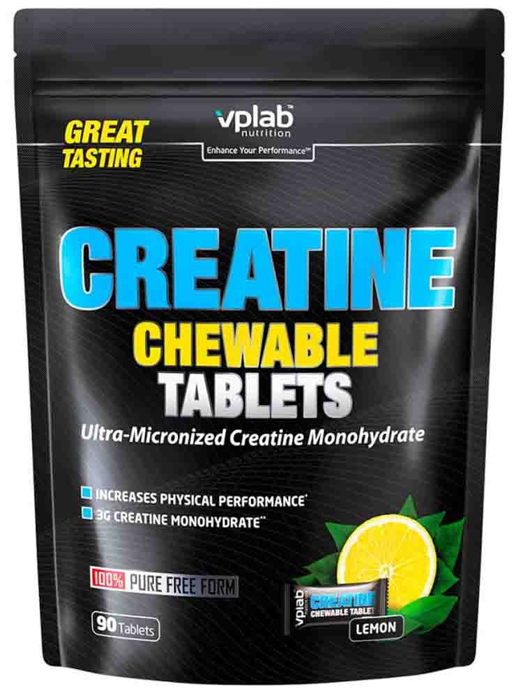 Креатин VPLab Nutrition Creatine Chewable 90 табл. лимон