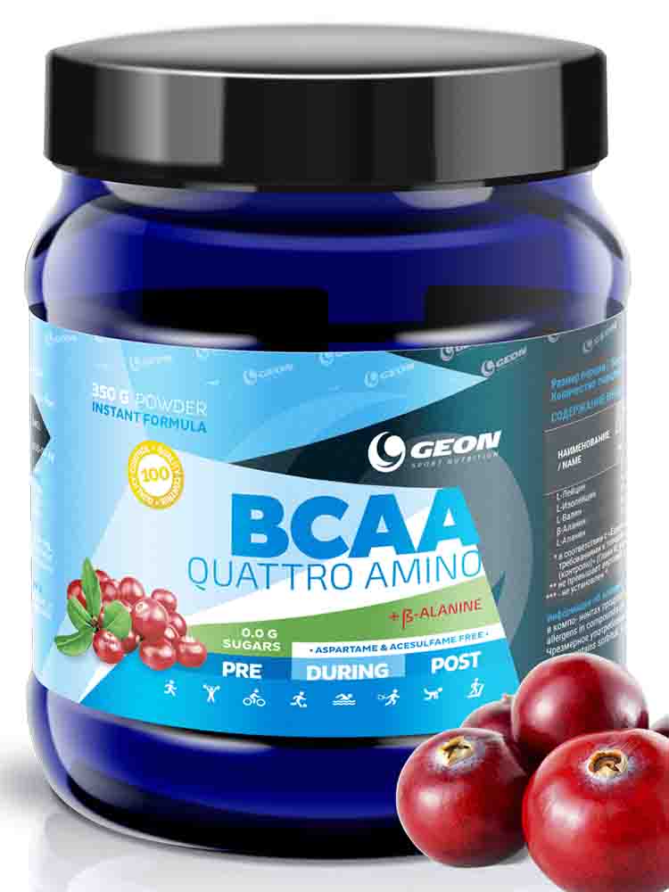 BCAA GEON BCAA Quattro Amino 350 гр. клюква