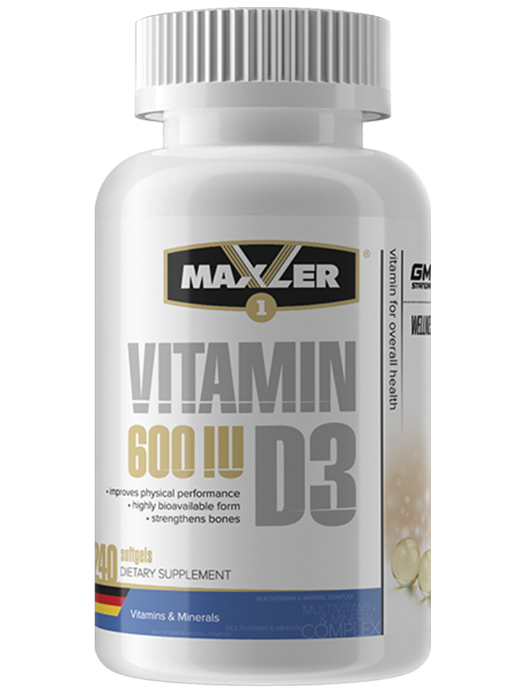 

Отдельные витамины Maxler (Макслер) Vitamin D3 600 IU 240 капс.