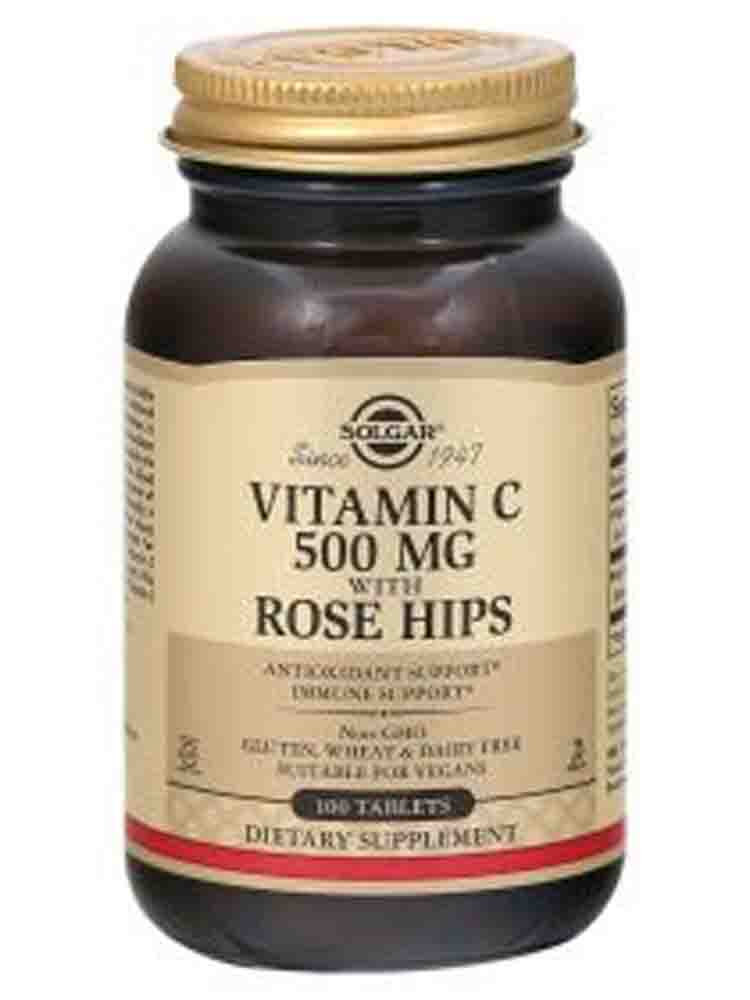 Отдельные витамины Solgar Vitamin C 500 mg with Rose Hips 100 табл.
