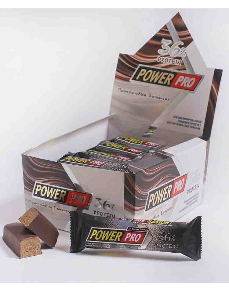 Протеиновые батончики POWER PRO Power Pro Батончик протеиновый 36% 60 гр. Кофейное печенье