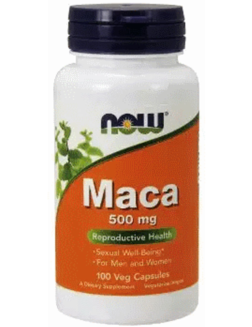 Повышение тестостерона, либидо и гормона роста NOW Maca 500 mg 100 капс.