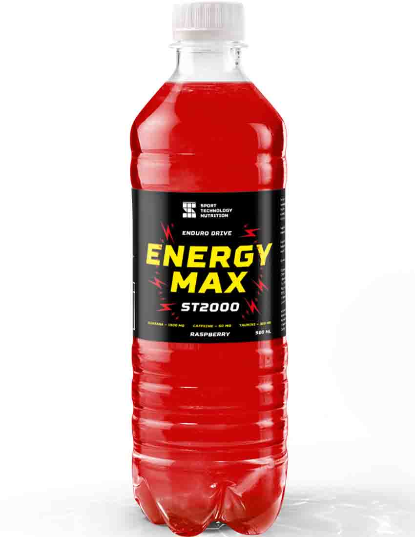 Напитки SPORTTECH Energy Max СТ 2000 500 мл. малина