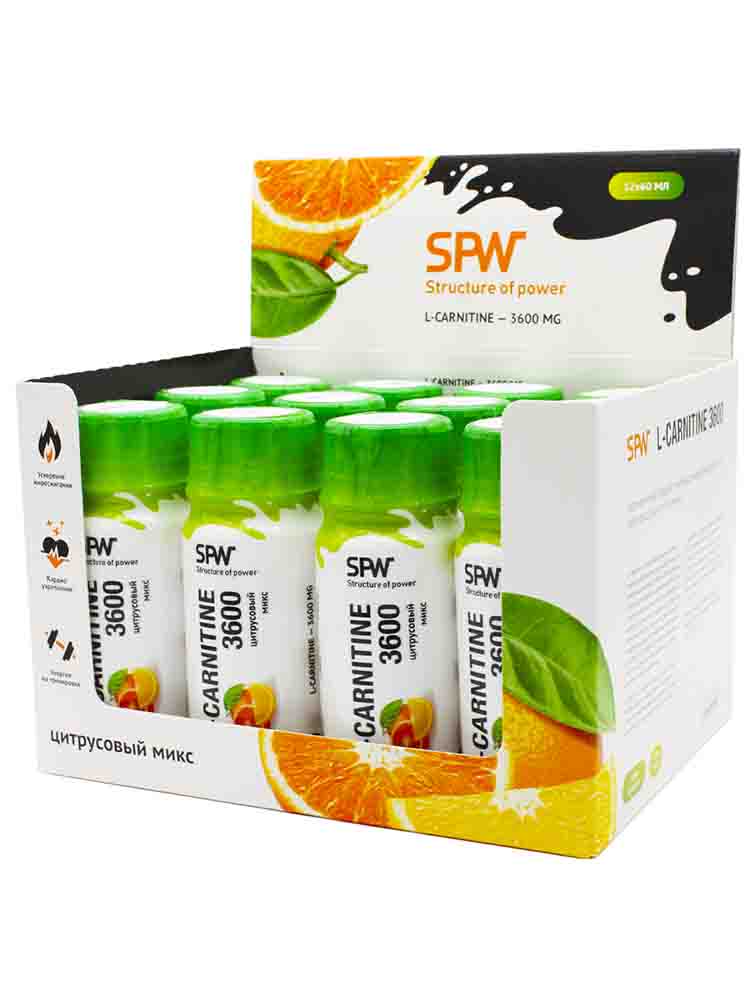 Л-карнитин SPW SPW L-Carnitine 3600 Shot 60 мл. цитрусовый микс