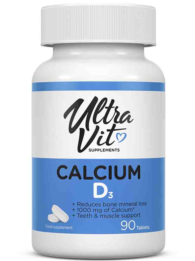

Отдельные витамины UltraVit Calcium D3 90 табл.